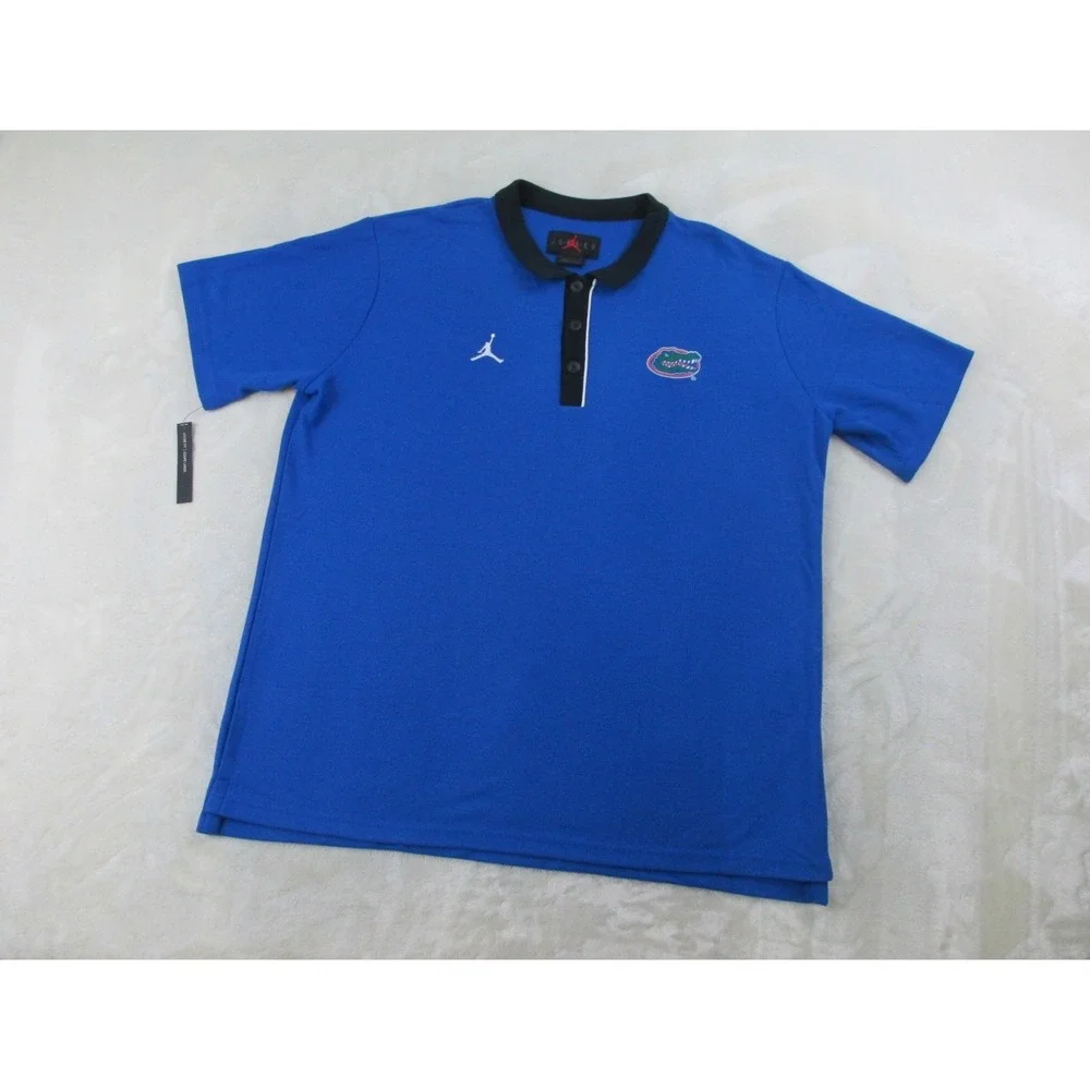NEW Florida Gators Polo Shirt Mens Extra Large Blue Jordan UF Football NCAA